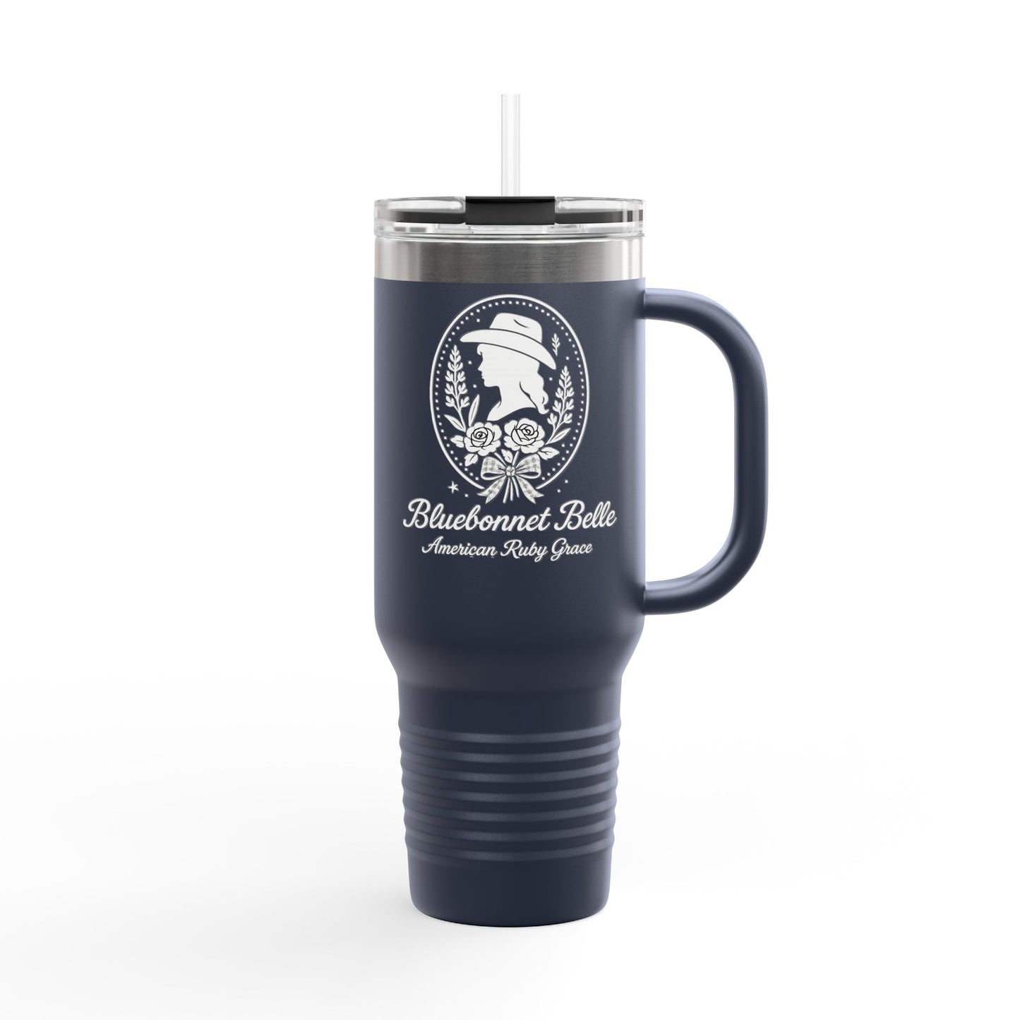 Cameo Bluebonnet Belle Insulated Travel Mug, 40oz
