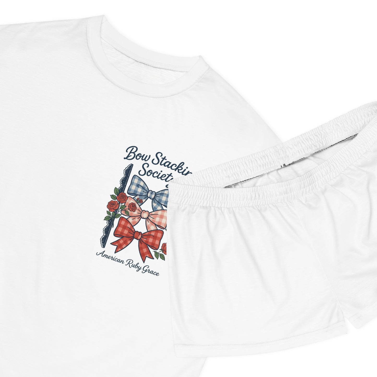Bow Stacking Society Short Pajama Set