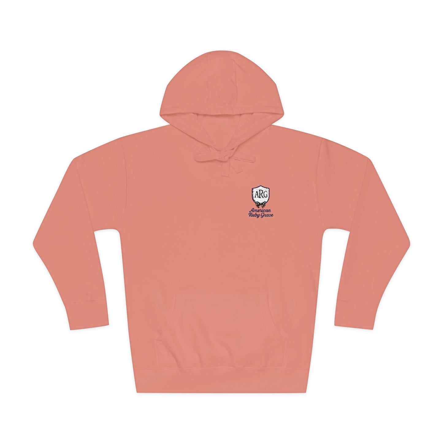 Elegant Monogram Embroidered Fleece Hoodie