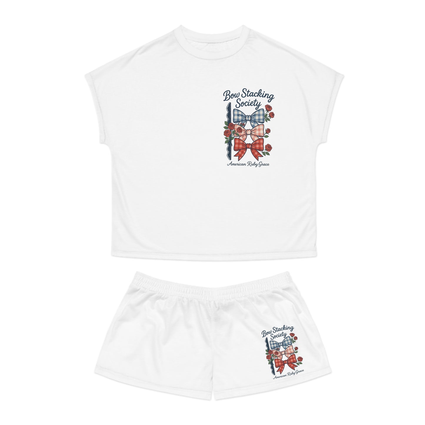 Bow Stacking Society Short Pajama Set