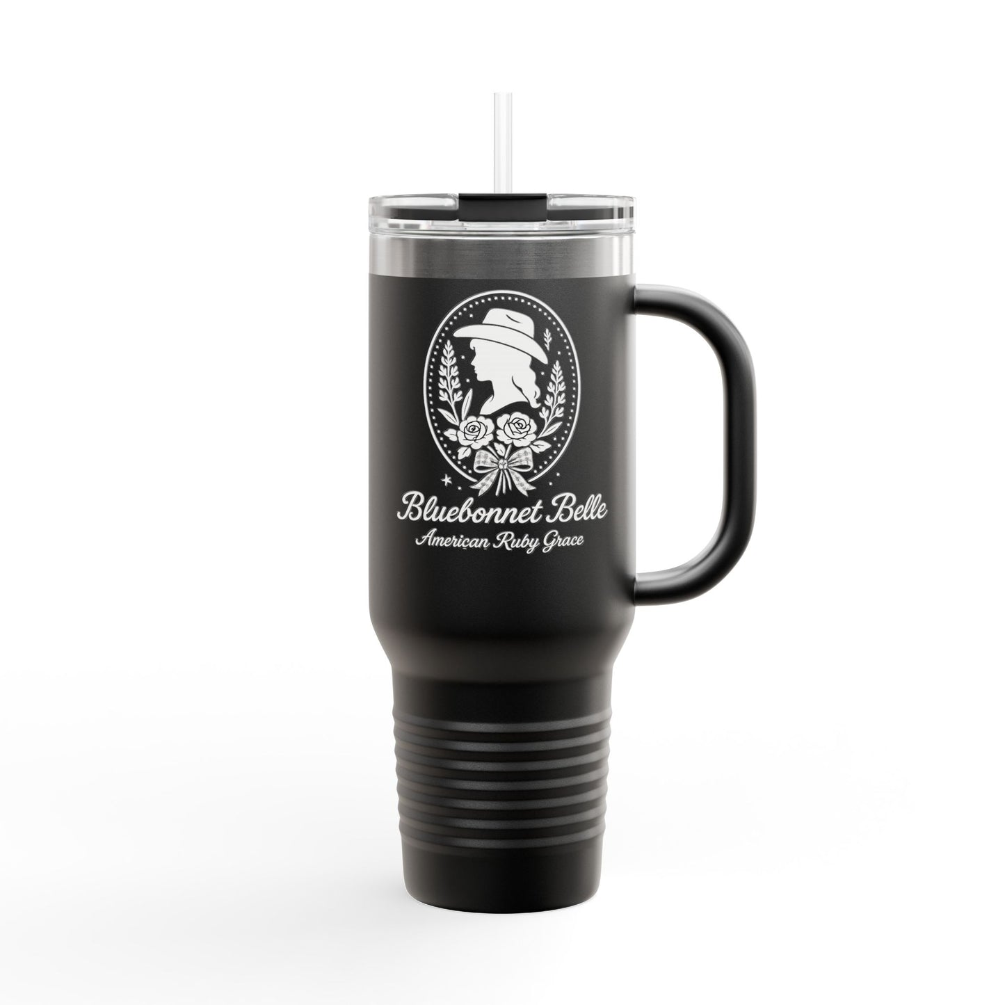 Cameo Bluebonnet Belle Insulated Travel Mug, 40oz
