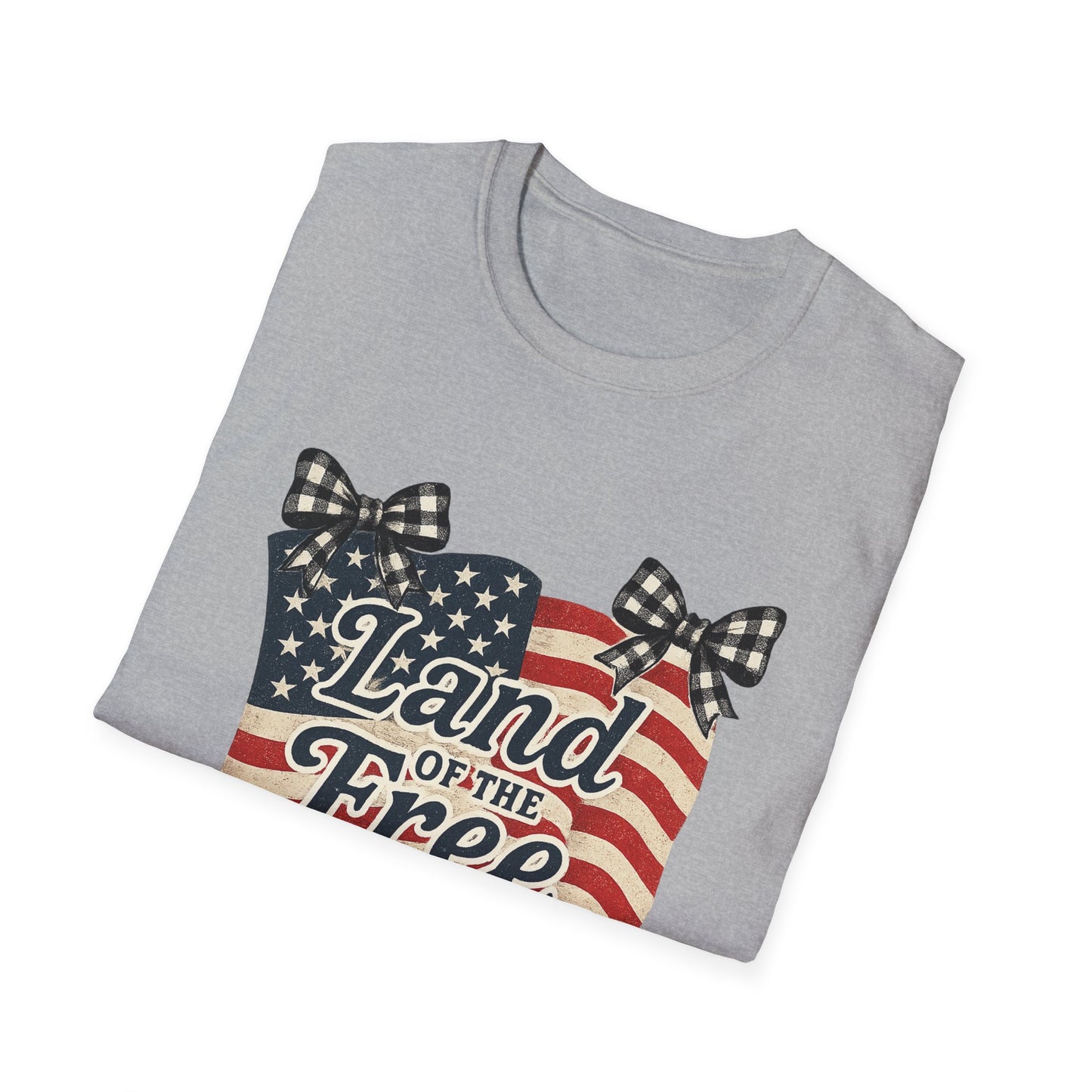 Patriotic Rose Bow Design Graphic Tee