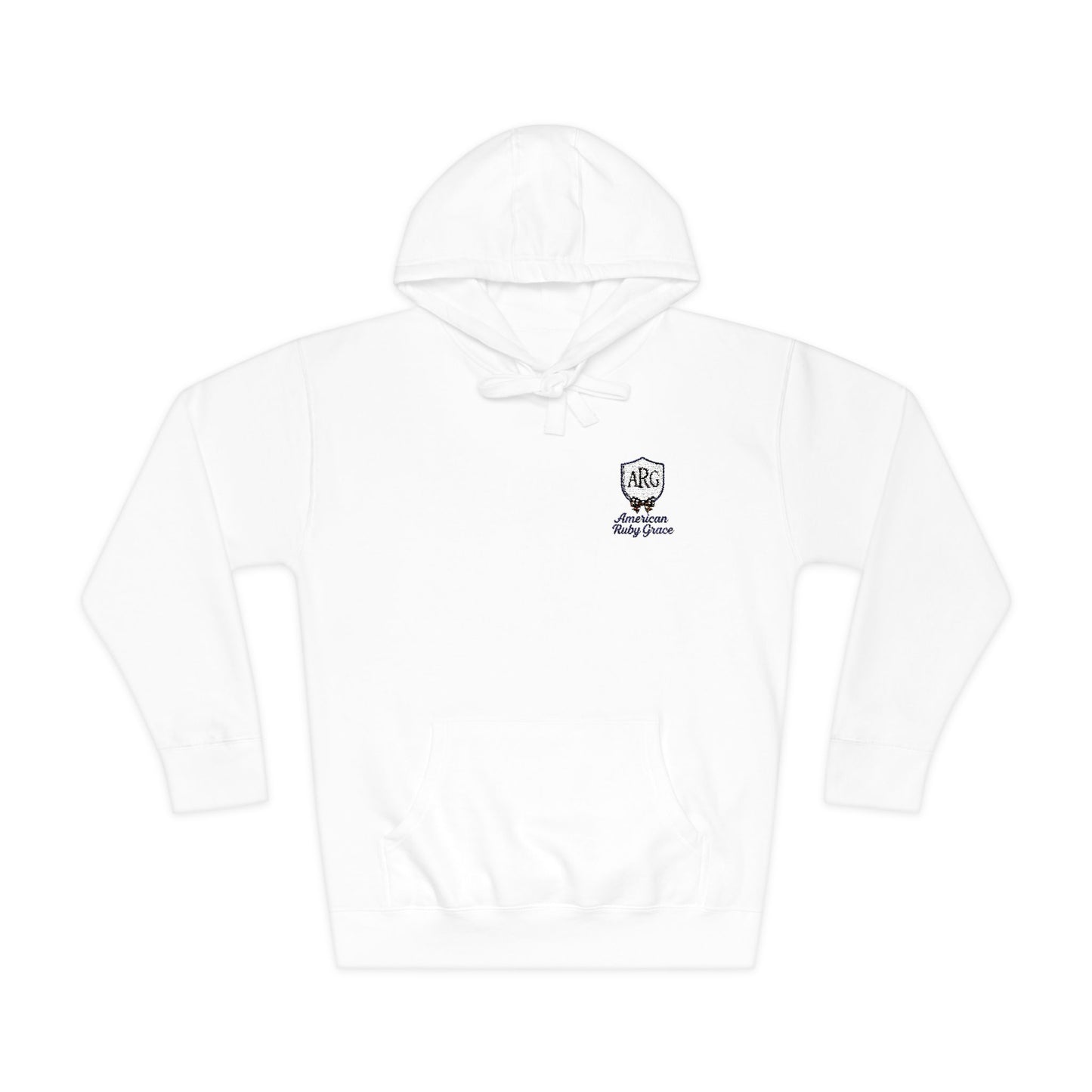 Elegant Monogram Embroidered Fleece Hoodie