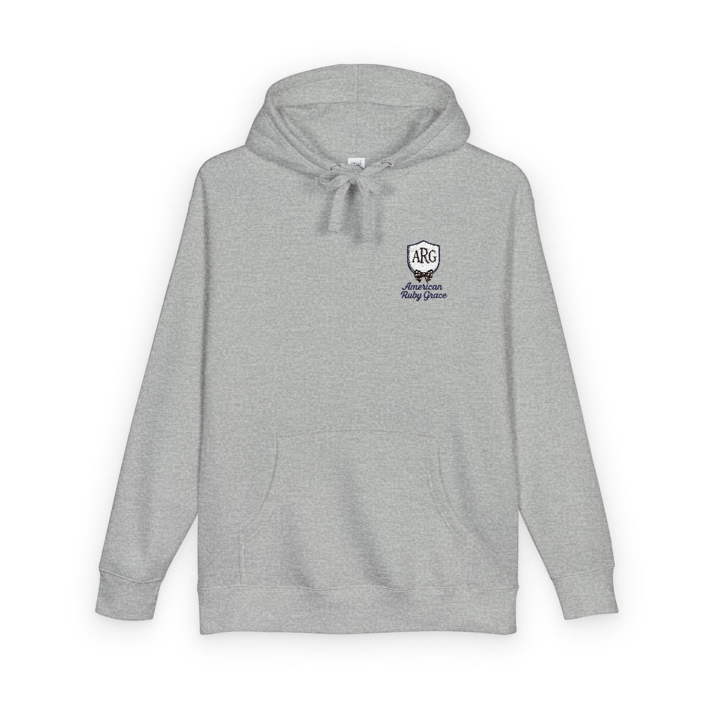 Elegant Monogram Embroidered Fleece Hoodie