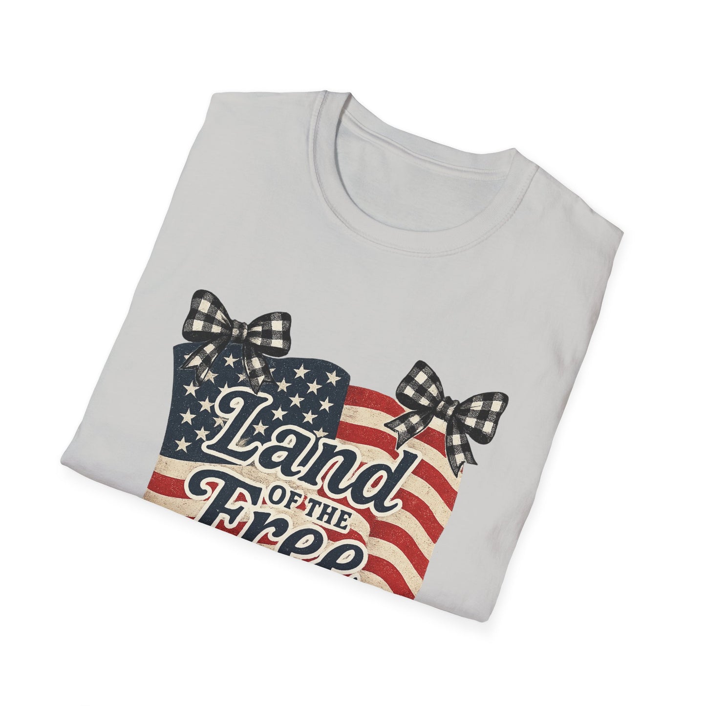 Patriotic Rose Bow Design Graphic Tee
