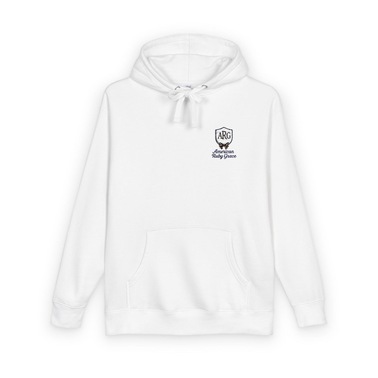 Elegant Monogram Embroidered Fleece Hoodie