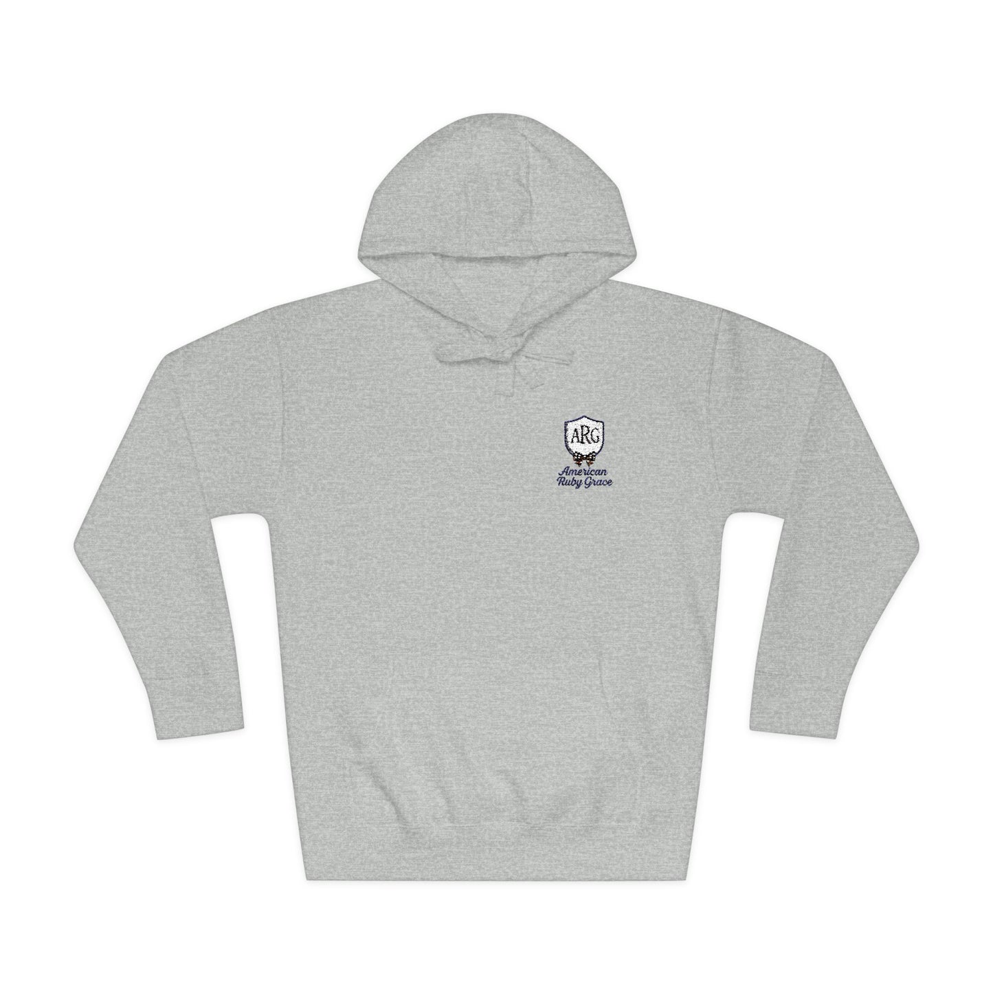 Elegant Monogram Embroidered Fleece Hoodie