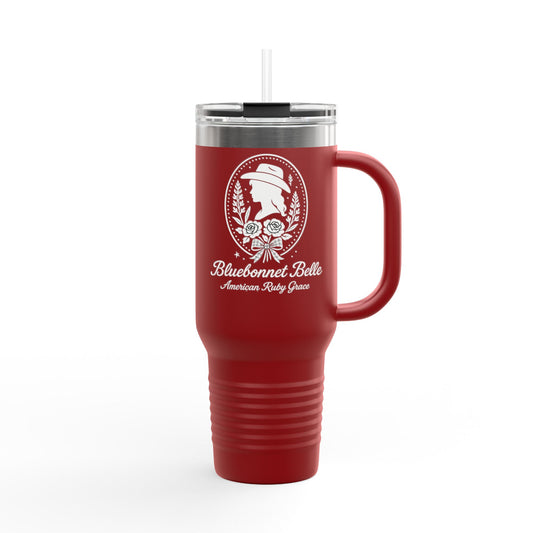 Cameo Bluebonnet Belle Insulated Travel Mug, 40oz