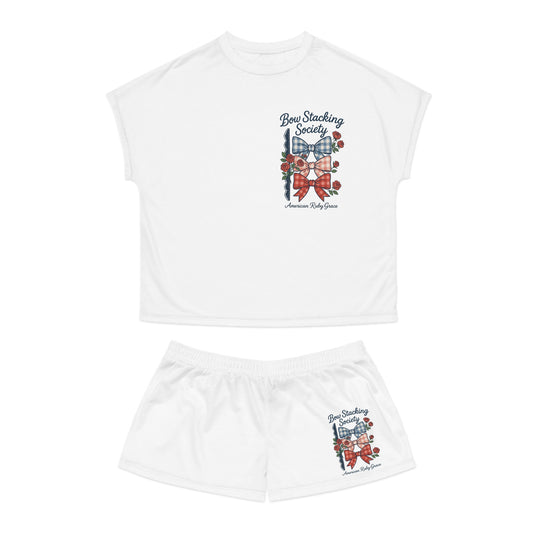 Bow Stacking Society Short Pajama Set