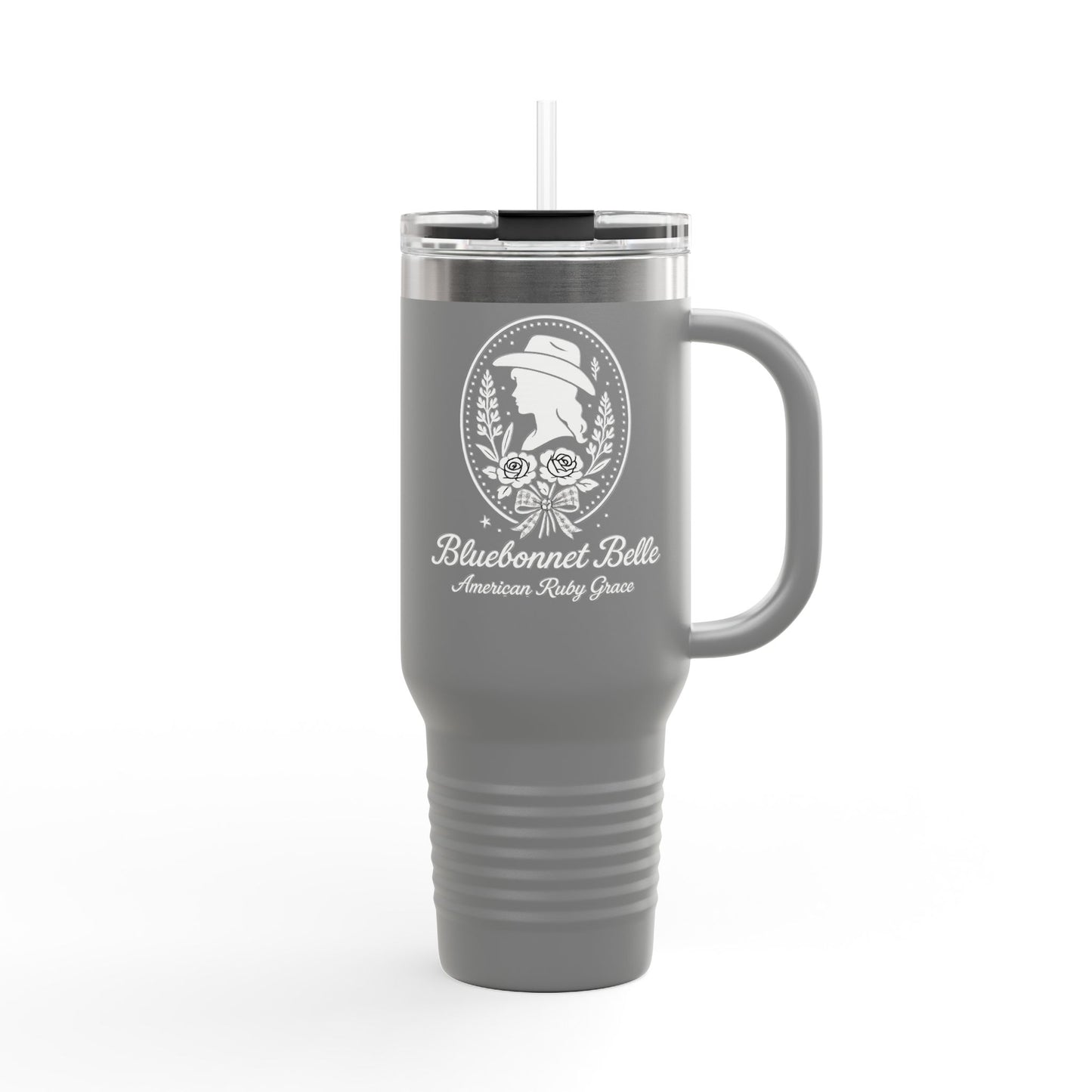 Cameo Bluebonnet Belle Insulated Travel Mug, 40oz