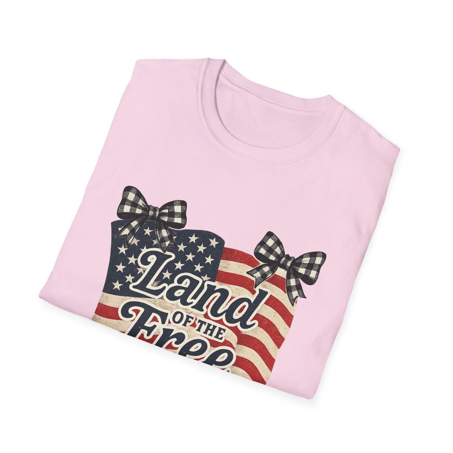 Patriotic Rose Bow Design Graphic Tee