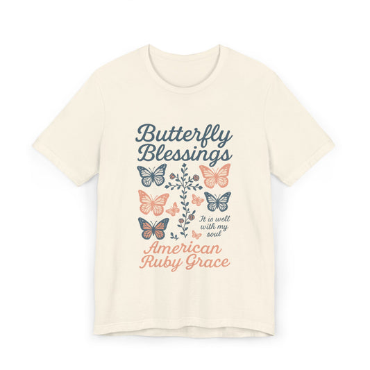 Butterfly Blessings Jersey Graphic Tee