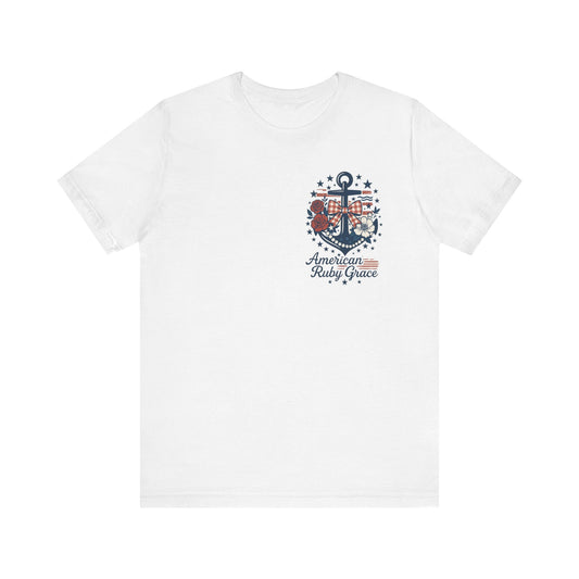 Lovely Anchor Embroidered Graphic Tee